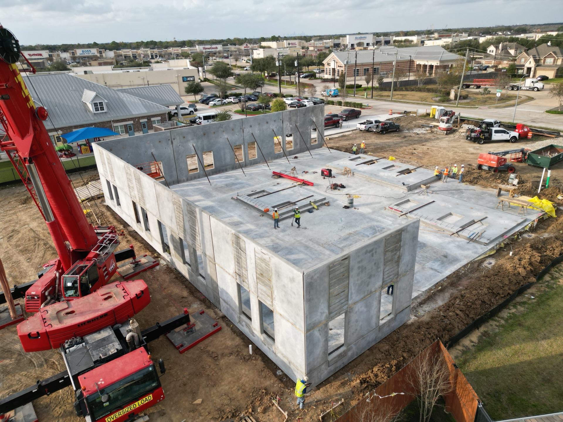 Aerial still of the CLS Clinic site, January 2026 — view 2 of 3