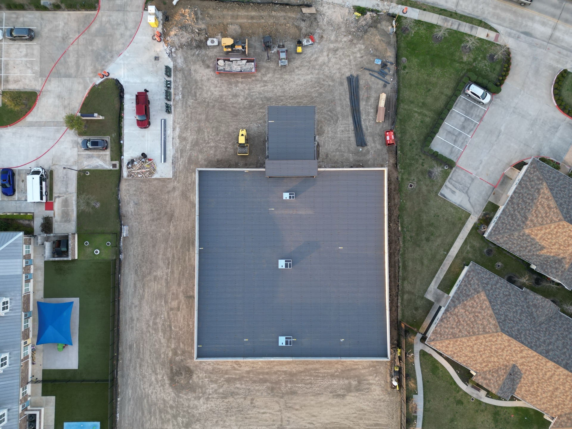 Aerial still of the CLS Clinic site, March 2026 — view 4 of 4