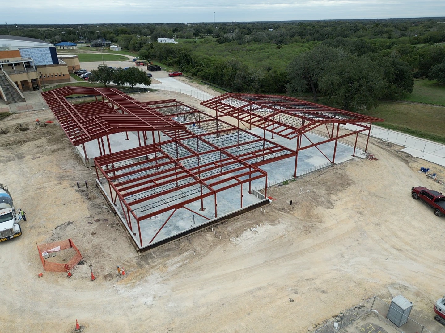 Aerial still of the Goliad Middle/High site, October 2026 — view 2 of 2