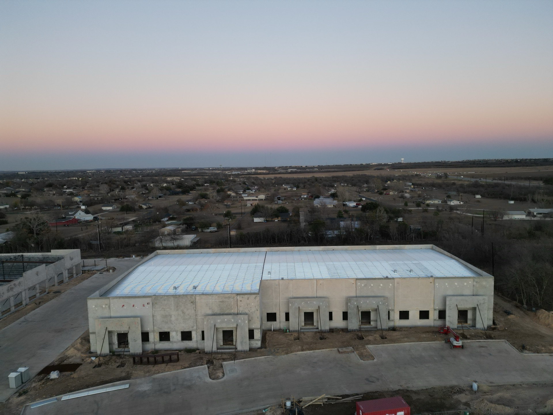 Aerial still of the Inner Peace site, winter 2025–26 — view 1 of 5